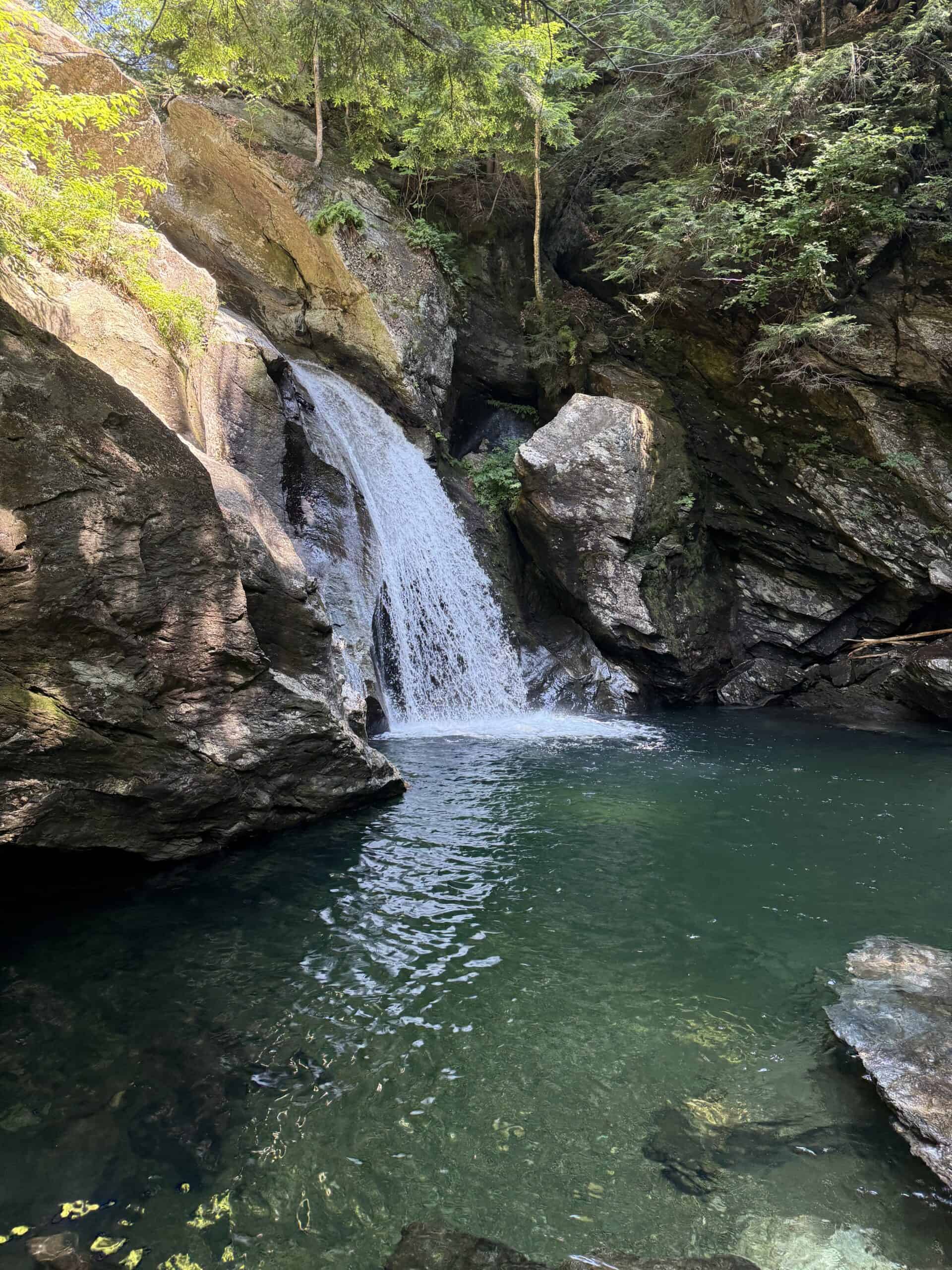 Waterfall near The Lodge at Spruce Peak - Celebrating with Kids