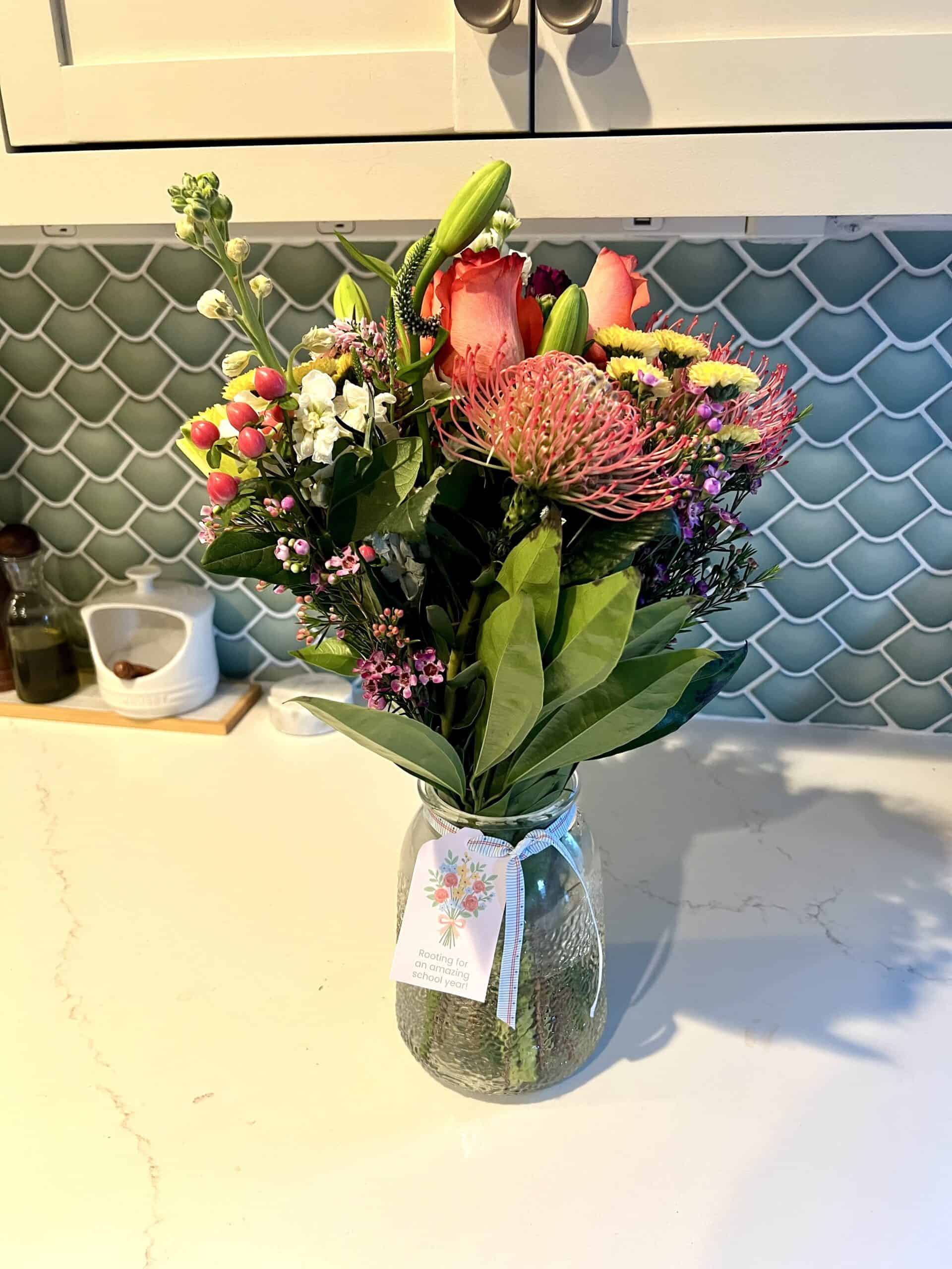 floral bouquet teacher gift