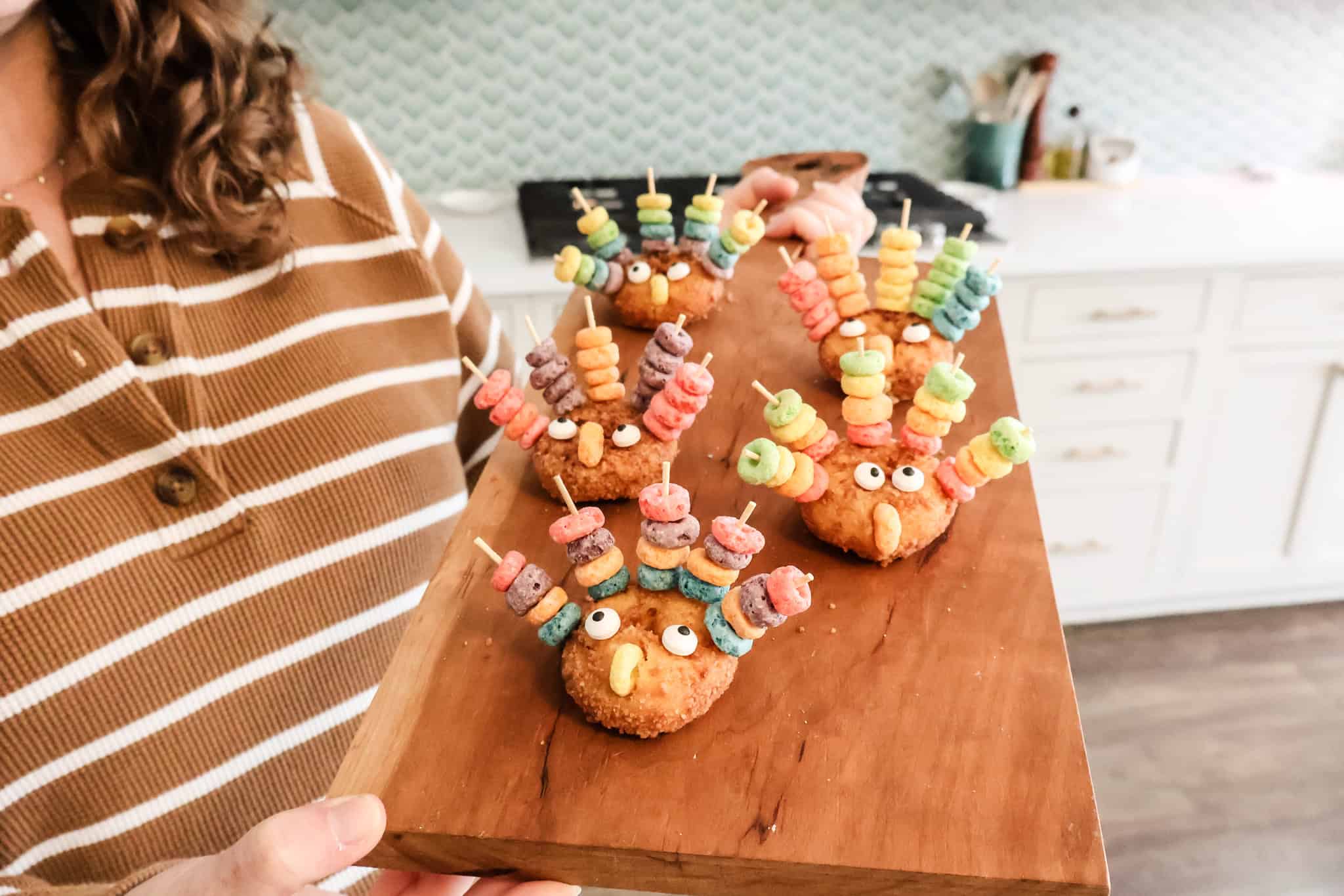 mini donut turkeys