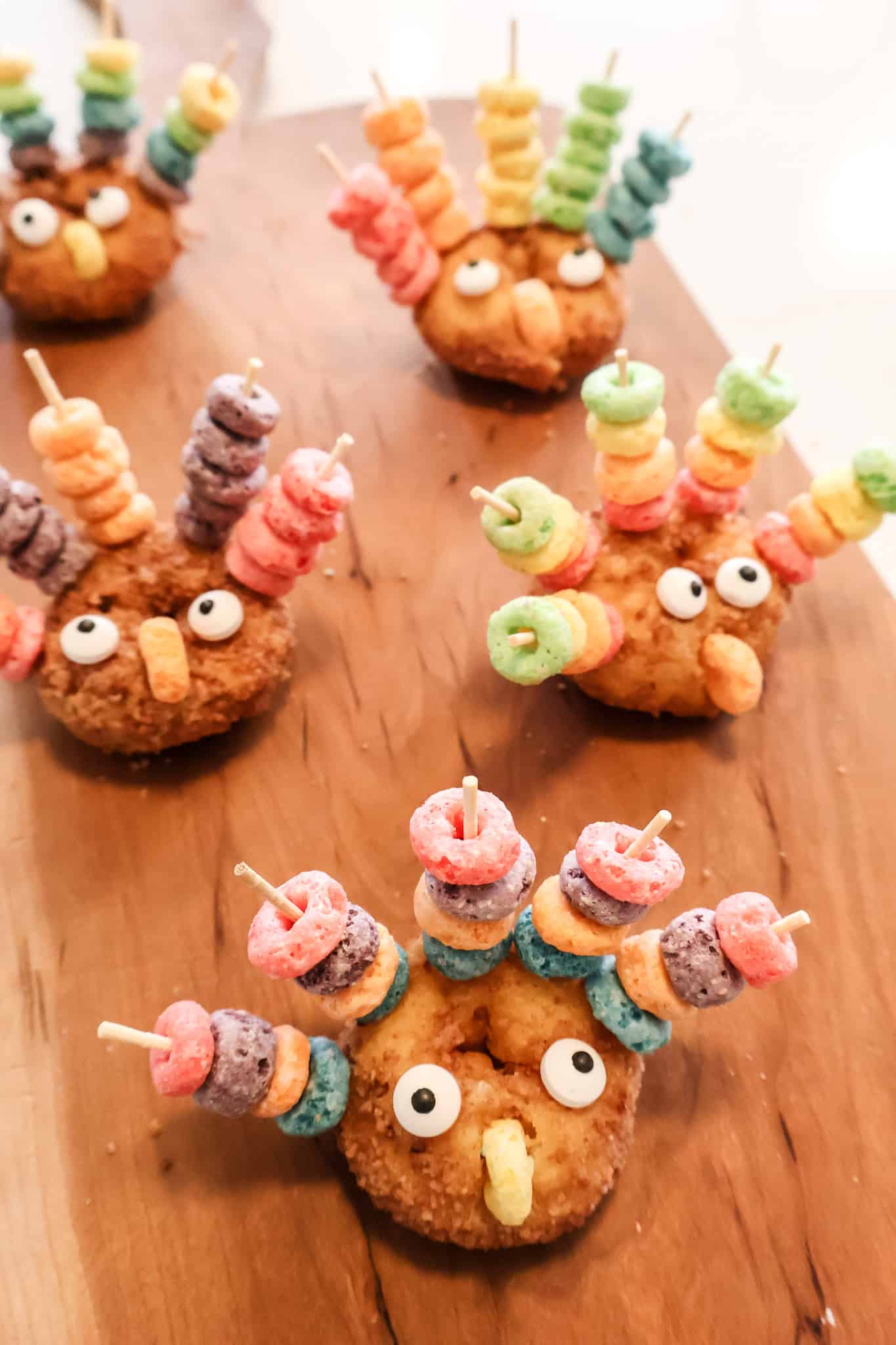 mini donut turkeys