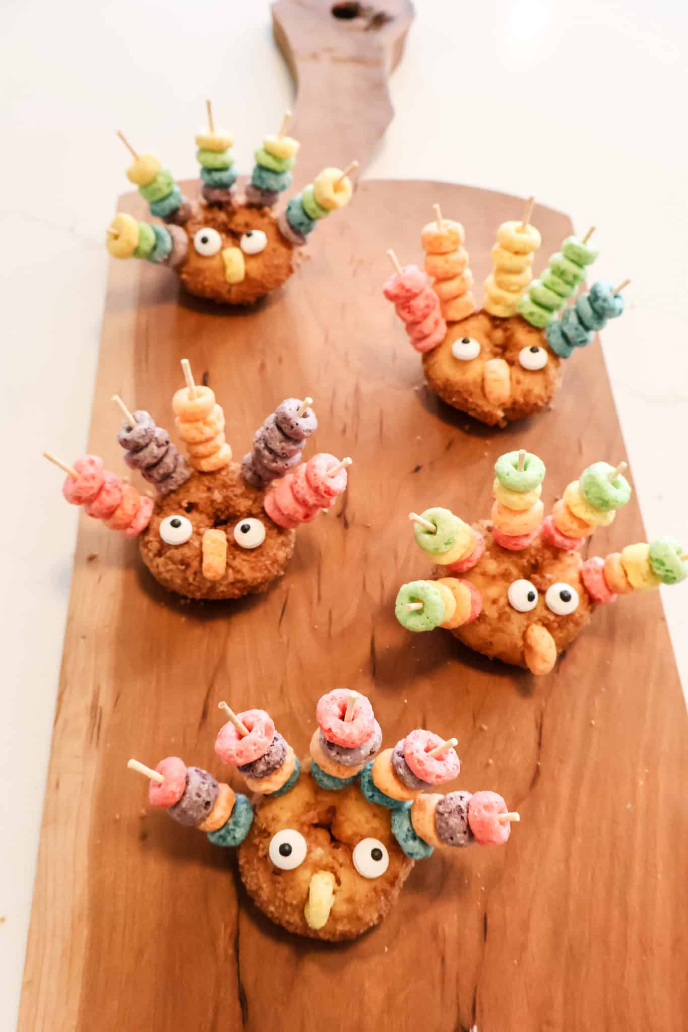 mini donut turkeys