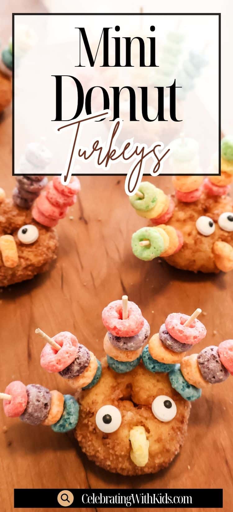 mini donut turkeys