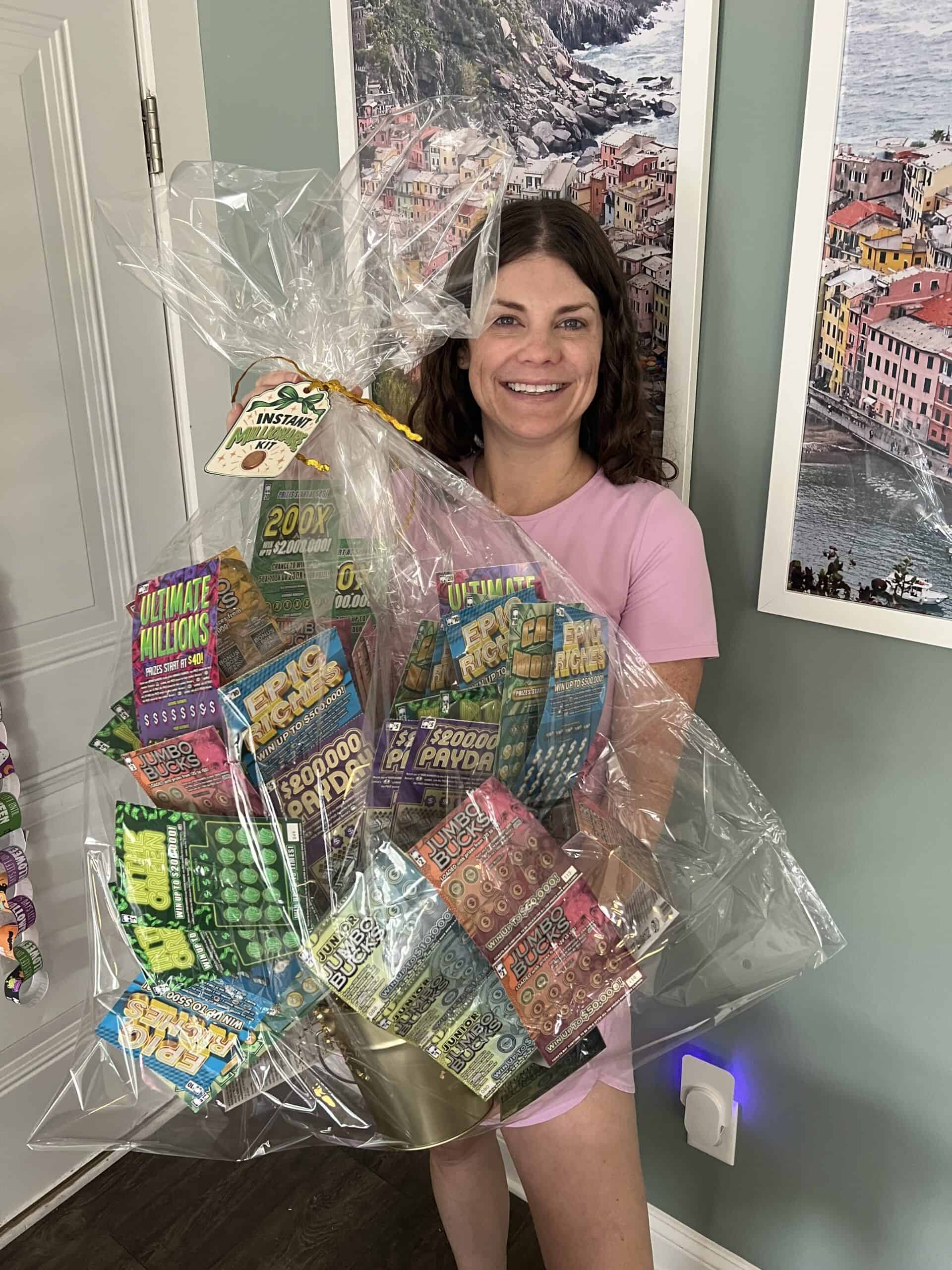 lottery ticket gift basket