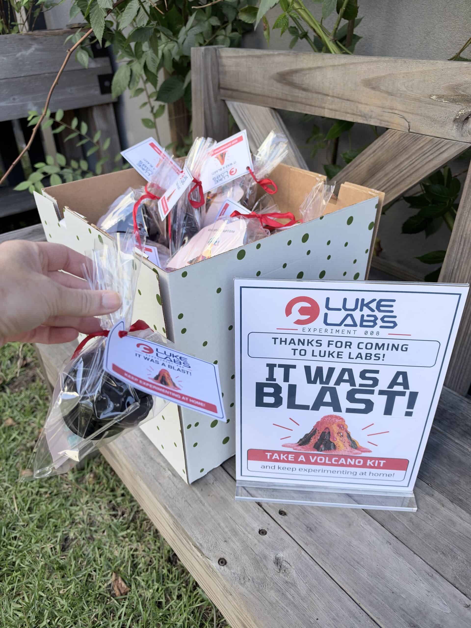 volcano party favor